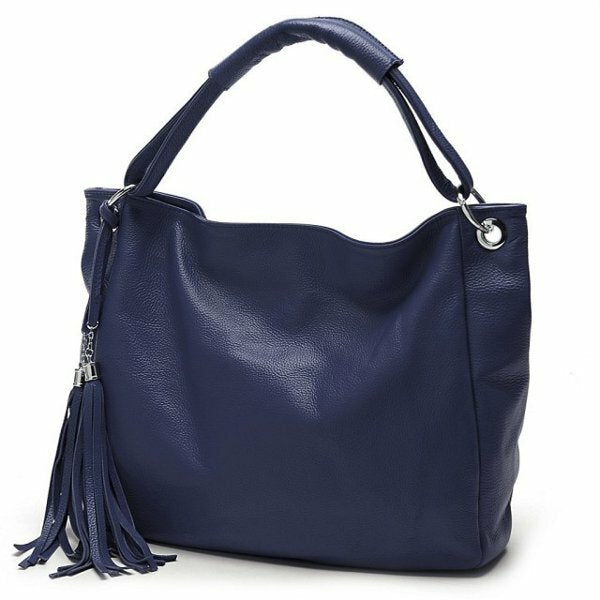 PU Leather Women Vintage Tassel Handbag Luxury Tote Crossbody Bags