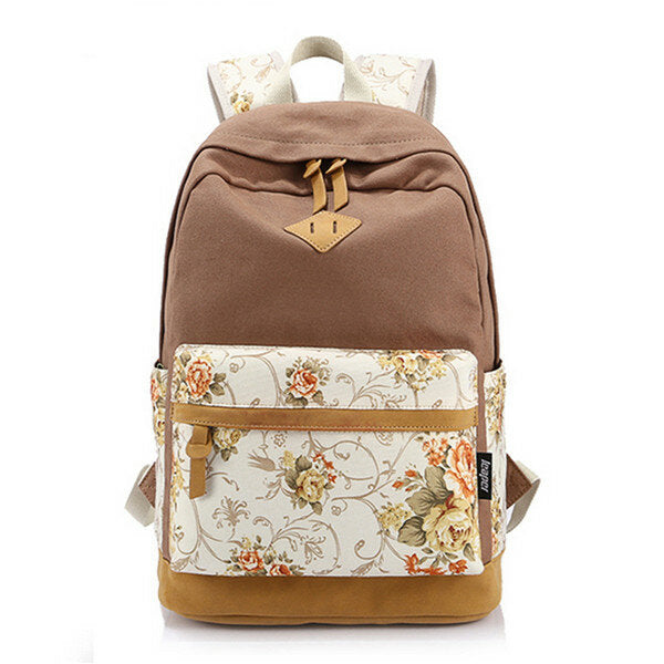 Floral Girl Backpack Women Leisure Students Teenager School Bags