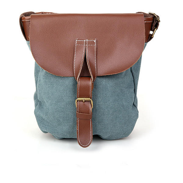 Women Canvas Leather Single Shoulder Bag Messenger