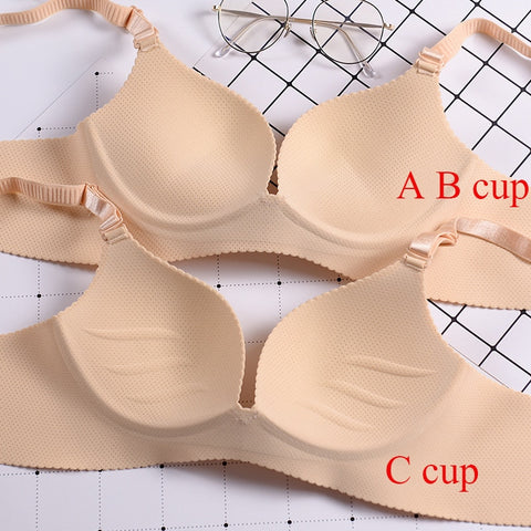 Sutiãs Sexy Deep U Cup para mulheres Push Up Lingerie Sutiã sem costura Bralette sem encosto Plunge íntimos íntimos femininos