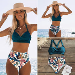 Summer Sexy Women's High Waist Print Bikinis