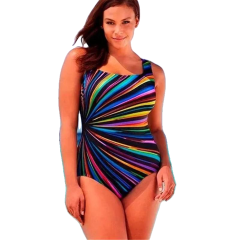 Sexy Female Body Closed Swimsuits Plus Size One Piece
