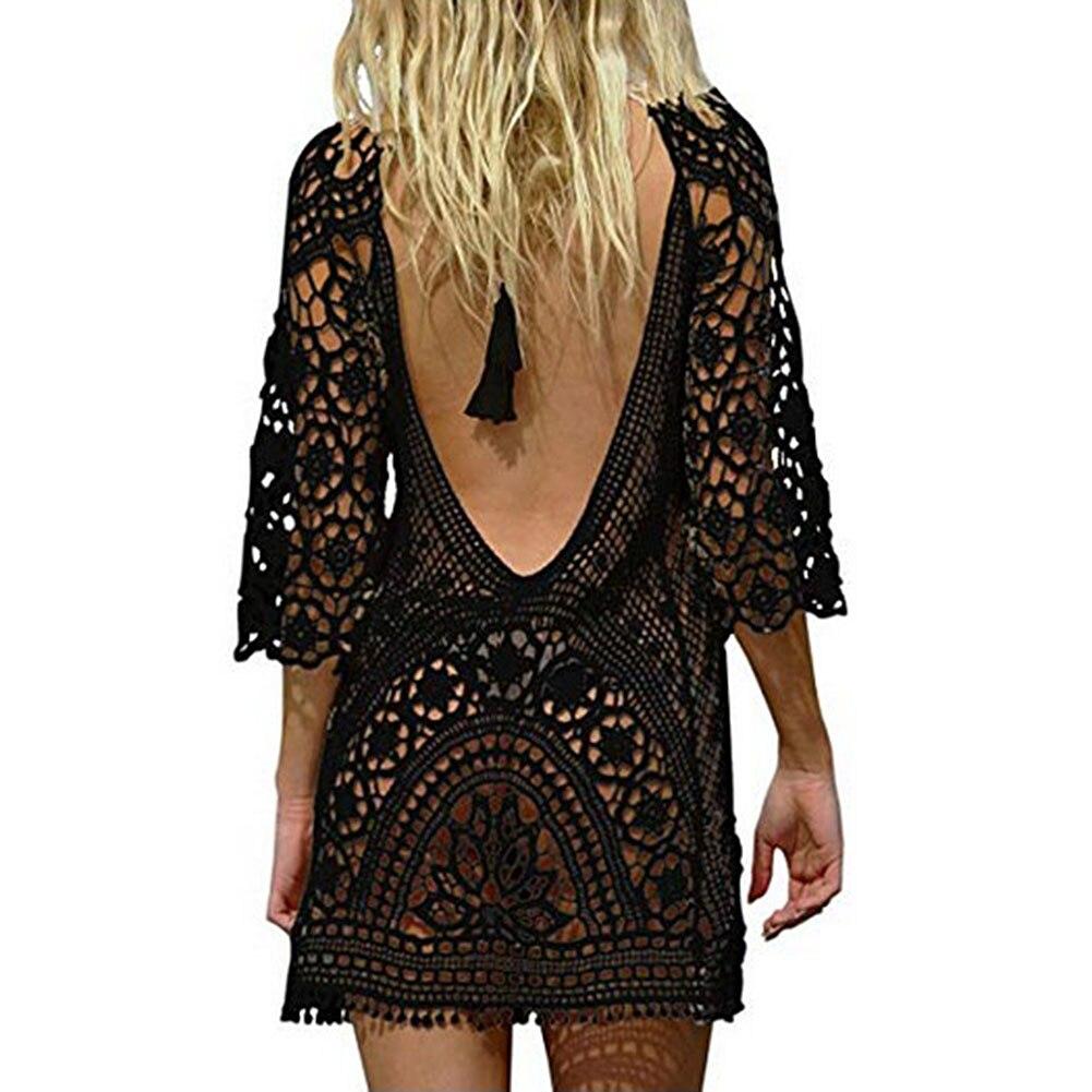 Sexy Ladies' Crochet Lace Bathing Suit Cover Up