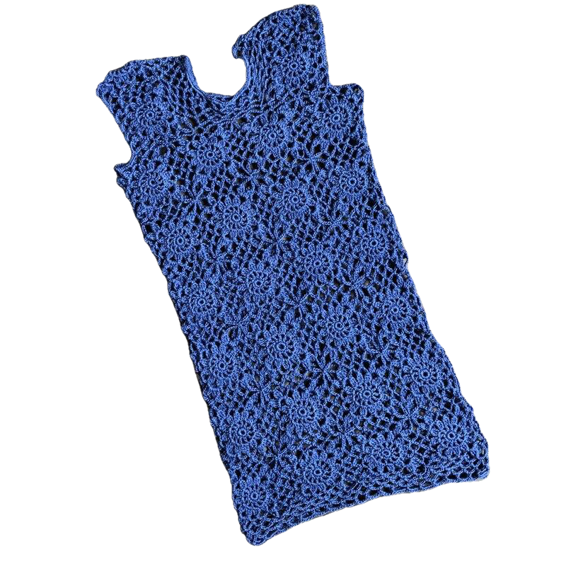 Sexy Women's Hollow Out Crochet Short Sleeve Swimsuit Cover Ups
