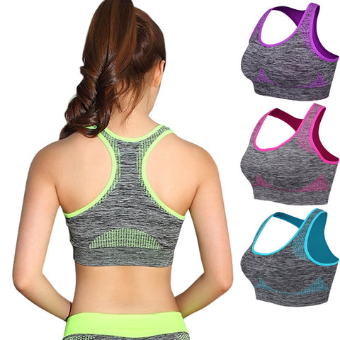 Skin-friendly Shockproof Women's Quick Dry Seamless Push Up Bra For Sports