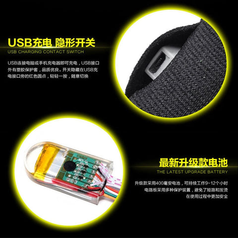 LED USB充電充電グローループループ靴キッズ