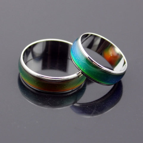 Trendy Color Variable Stainless Mood Rings