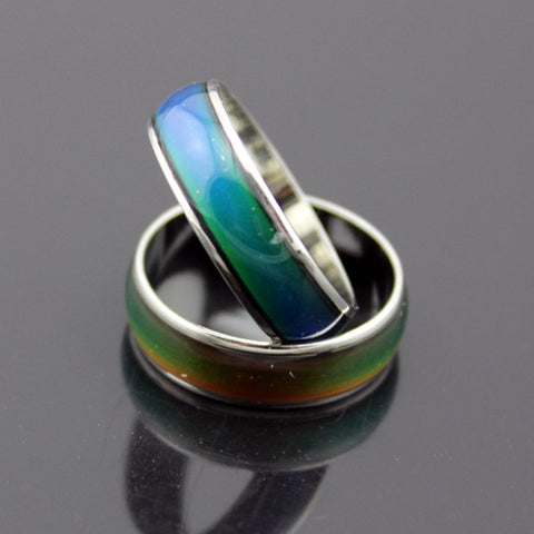 Trendy Color Variable Stainless Mood Rings