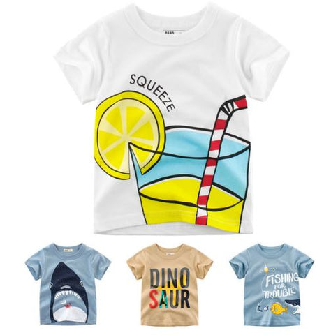 Casual Breathable Children's Short Sleeve Cotton T-Shirts For Summer