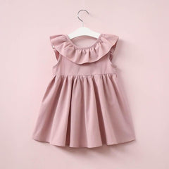 Casual Style Fly Sleeve Bow Dress For Girls - Sheseelady