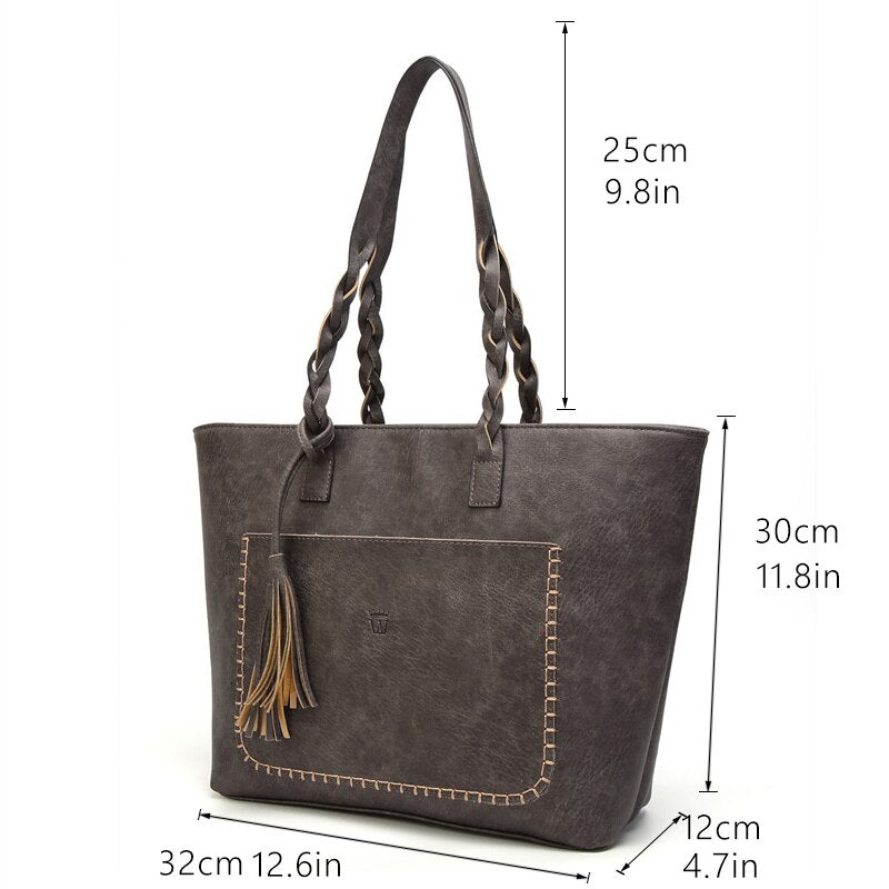 Women Shoulder Bag Female Retro Daily Causal Totes Handbag