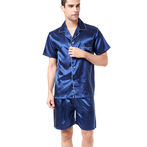 男性のシルク・スレプウェア・パジャマのためのショーツの弱さがある