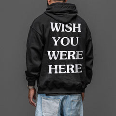 O desejo de grinalda de impressão de carta de bordado esteve aqui Hoodie