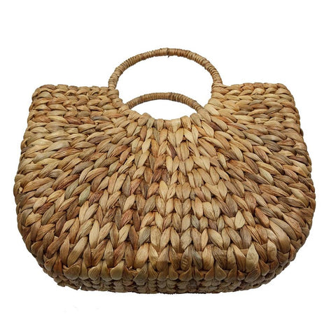 Stylish Casual Women's Natural Wicker Woven Handbag