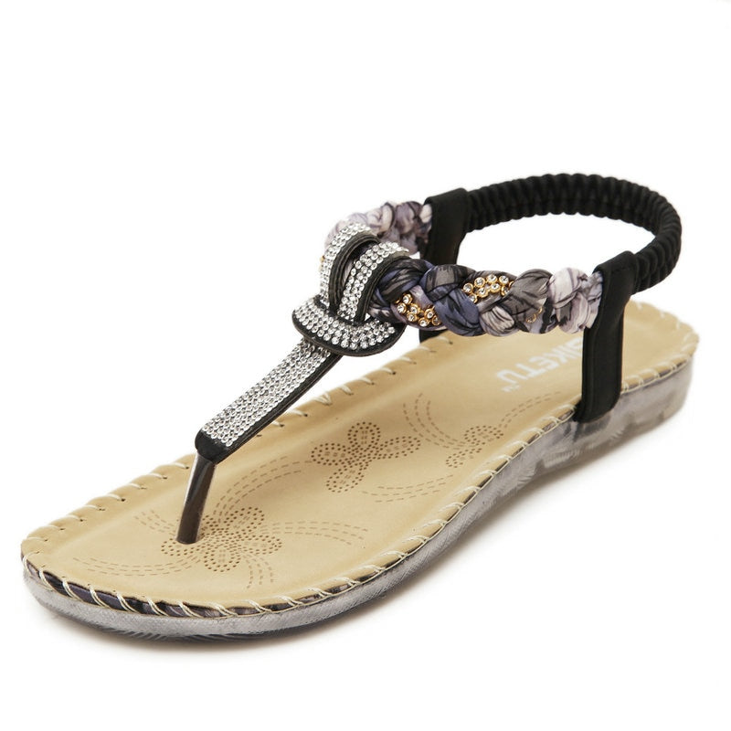 Sandales d'été femmes T-Strap tongs string sandales Designer bande élastique dames gladiateur sandale chaussures Zapatos Mujer