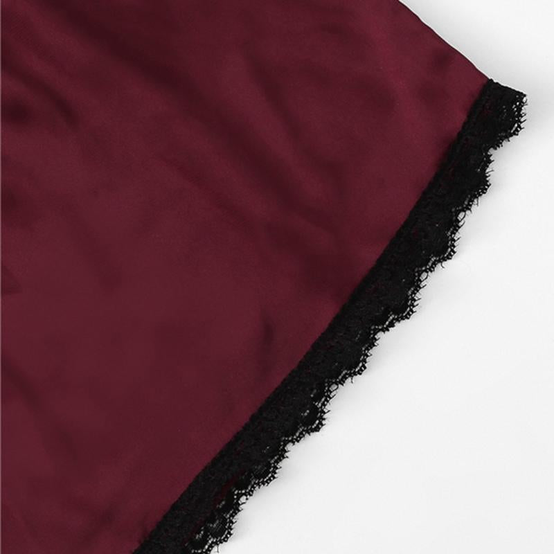 Army Green Sexy Floral Lace Cami Lingerie Set Burgundy Women Bra And Brief Sets Wireless Sexy Underwear Bra Set - Sheseelady