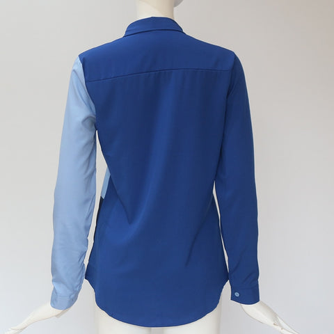Casual Graceful Women's Long Sleeve Blouses With Turn Down Collar For Office