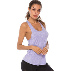 Stylish Anti-Shrink Ladies' Sleeveless Racerback Yoga Tank Tops