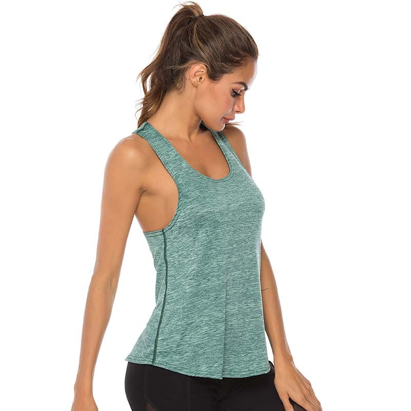 Stylish Anti-Shrink Ladies' Sleeveless Racerback Yoga Tank Tops