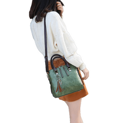Vintage Pu Leather Ladies Handbags Crossbody Shoulder Bag