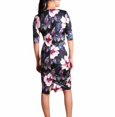 Elegant Floral Print Work Casual Party Dress - Sheseelady