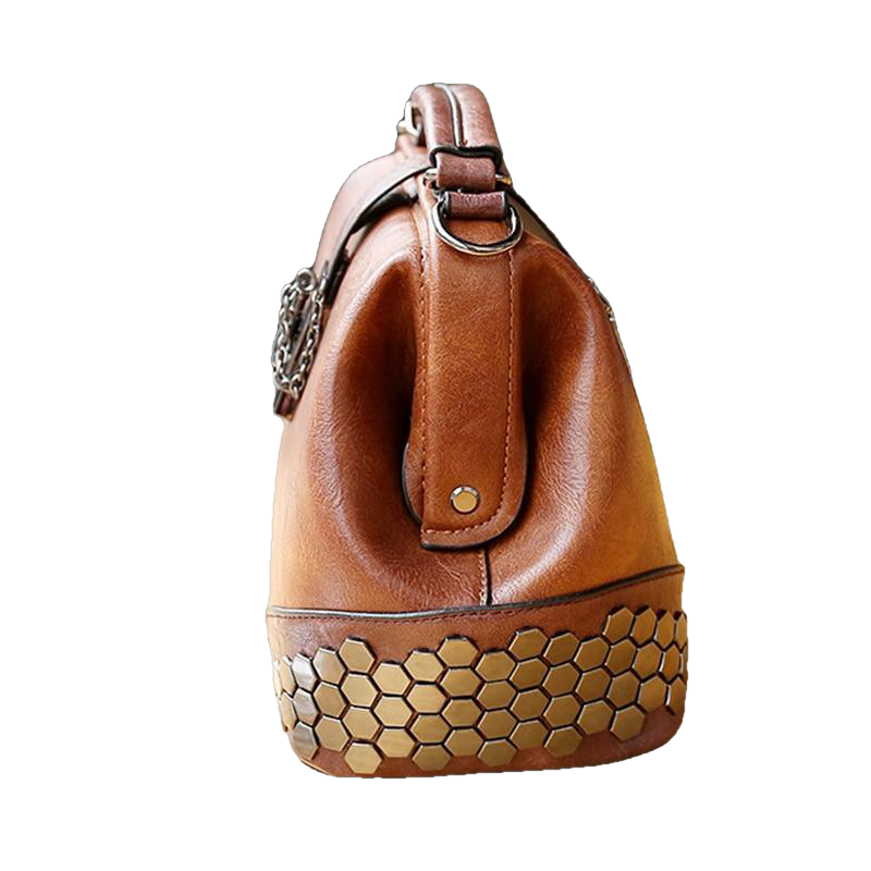 Women Handbag Leather Small Doctor Crossbody Handbag