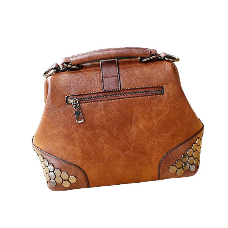 Women Handbag Leather Small Doctor Crossbody Handbag