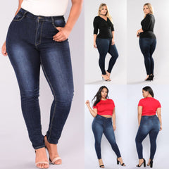 Estica jeans skinny calças calças de cintura alta calças jeans