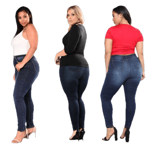 Stretch Denim Skinny Pants High Waist Trousers Jeans