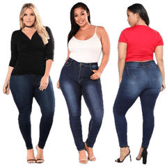 Stretch Denim Skinny Pants High Waist Trousers Jeans