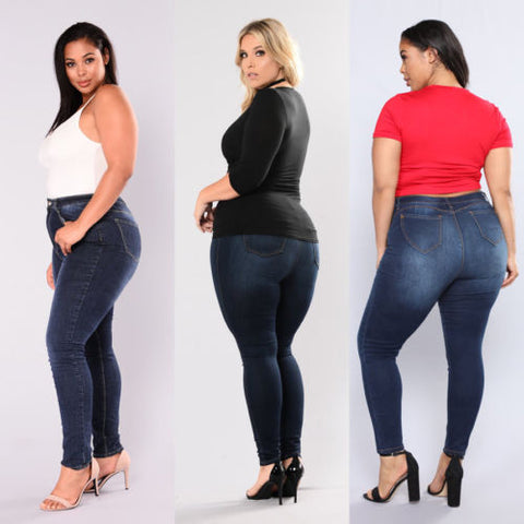 Fashionable Casual Women's High Waist Stretch Skinny Jeans