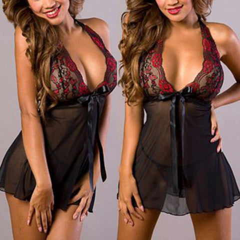Sexy Ladies' Babydoll Erotic Lace Nightgowns