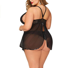 Women Sexy Lingerie Plus Size Open Back Lingerie Lace Underwear Sets
