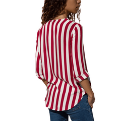 Shirt Long Sleeve V-Neck Shirts Casual Tops Blouse