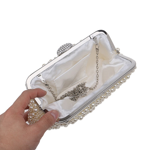 Polyester Pearl Shell Bag For Wedding