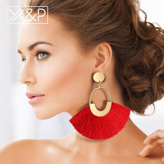 Big Tassel Drop Earrings For Women - Sheseelady