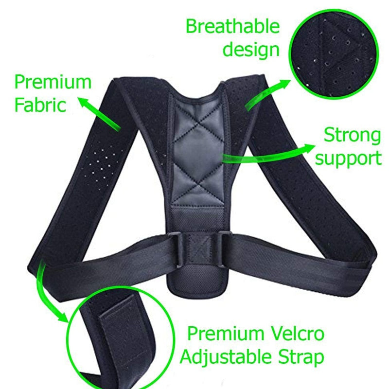 Brace Support Belt Adjustable Back Posture Corrector - Sheseelady