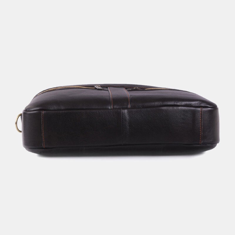 Men's Genuine Leather Multi-Function Travel Handbag & Crossbody Bag