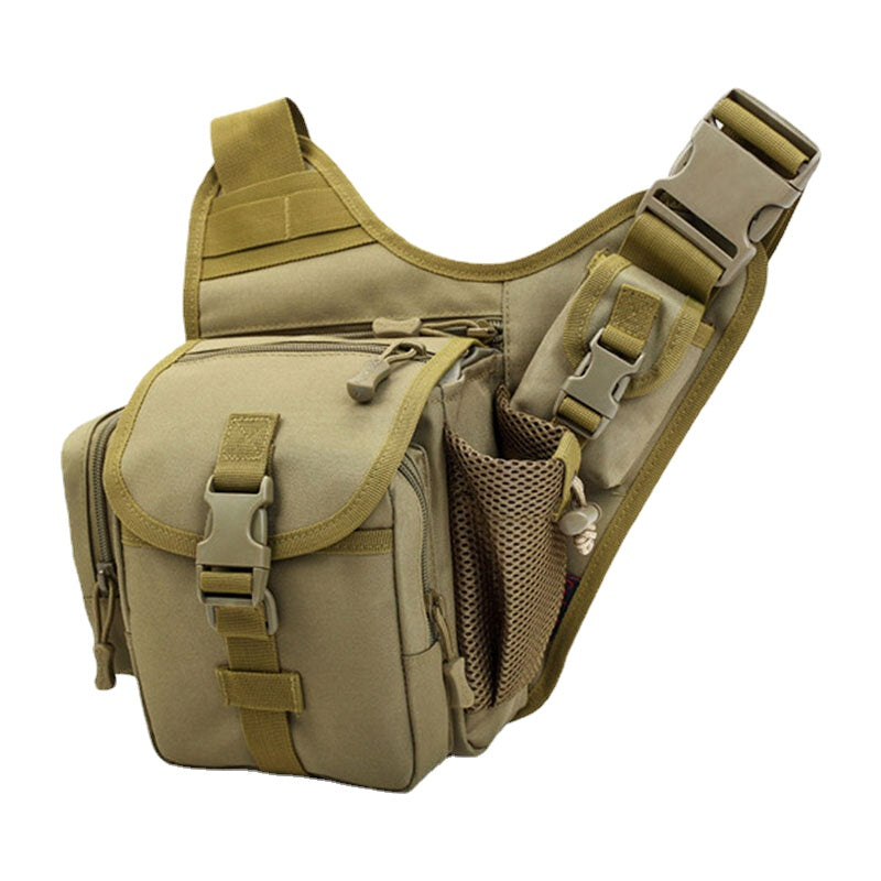 Men's Camo Waterproof Oxford Crossbody Saddle Bag for Outdoor Riding & Sports