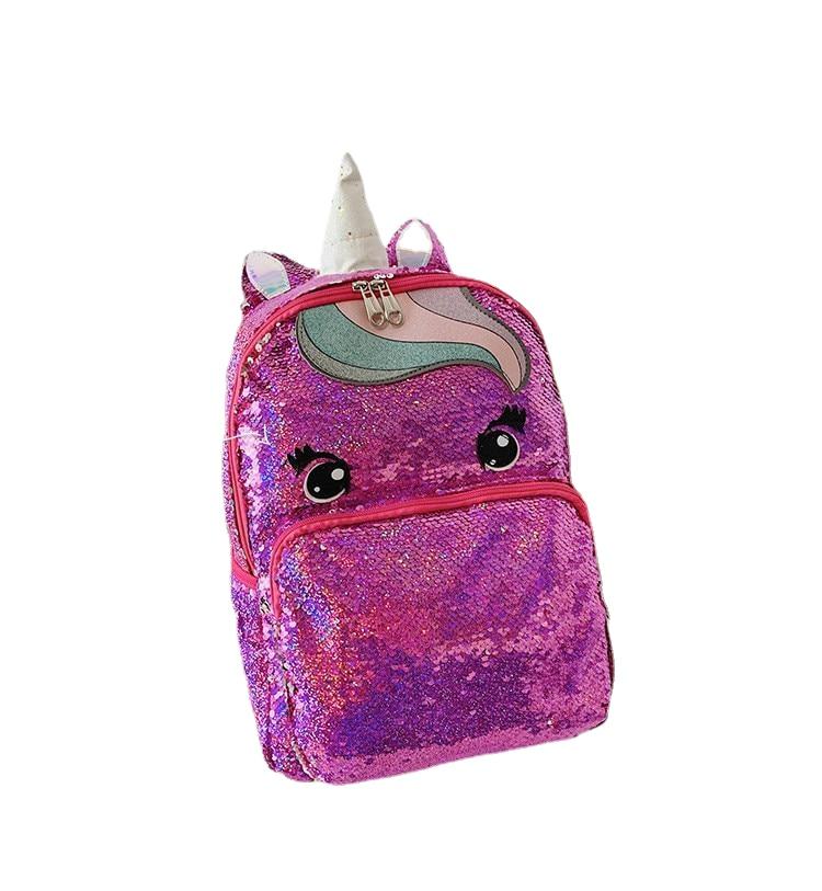 Fashion Large Capacity Ladies' Sequins Unicorn Styling Backpack For School