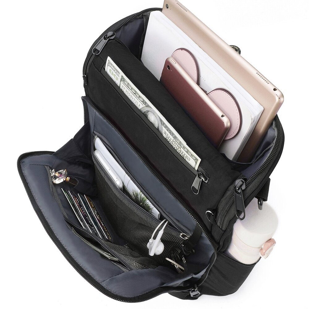 Women Men Nylon Multi-Pockets Casual Crossbody Bag Shoulder