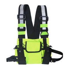 Men Women Oxford Vest Reflective Tactical Chest Bag Crossbody Bag Cool Bag