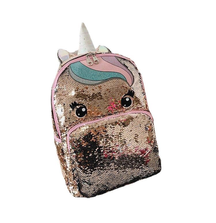 Fashion Large Capacity Ladies' Sequins Unicorn Styling Backpack For School