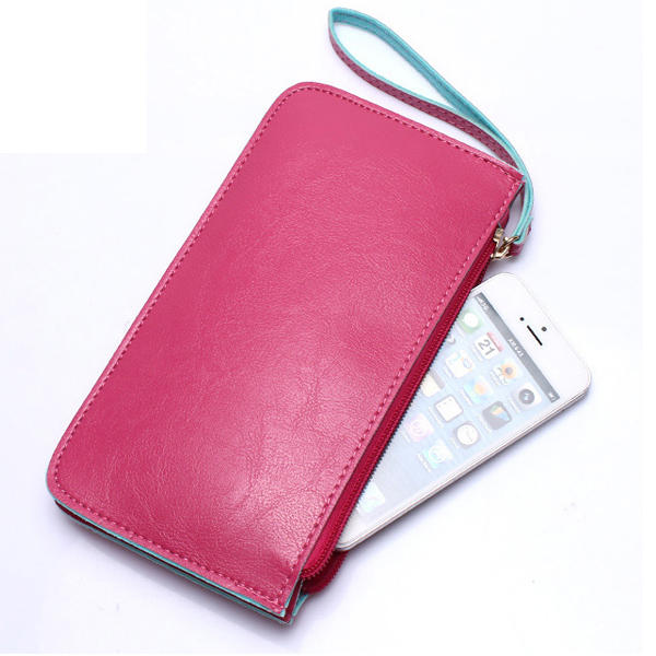 Women Ultrathin Card Holder Wallets Purse Wristlet Wallet Bag