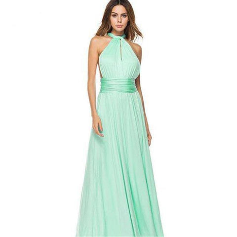 Sexy Formal Backless Convertible Maxi Dress For Multi Way Wrap