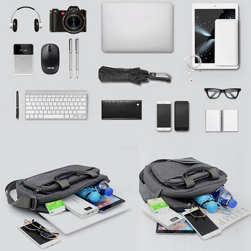 Men's Large Waterproof Oxford Shoulder & Crossbody Bag