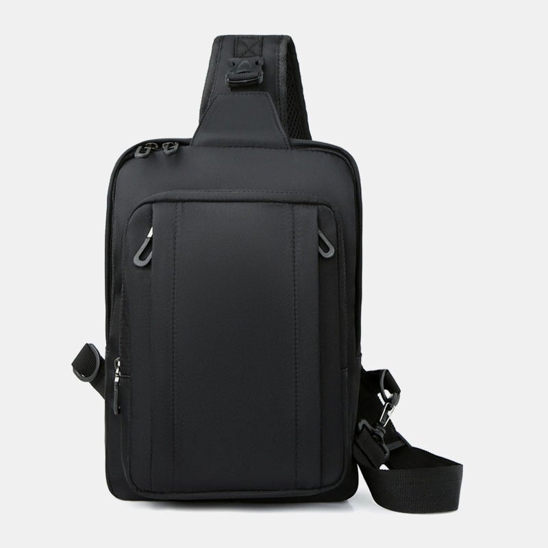 Men's Waterproof Nylon Multi-Pocket Crossbody Shoulder Bag