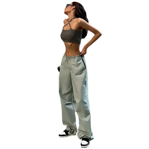 Drawstring Waist-Controlled Home Casual Working Long Pants