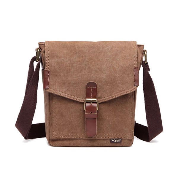 Men's Canvas Messenger Shoulder Bag - Casual & Durable