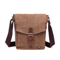 Men's Canvas Messenger Shoulder Bag - Casual & Durable